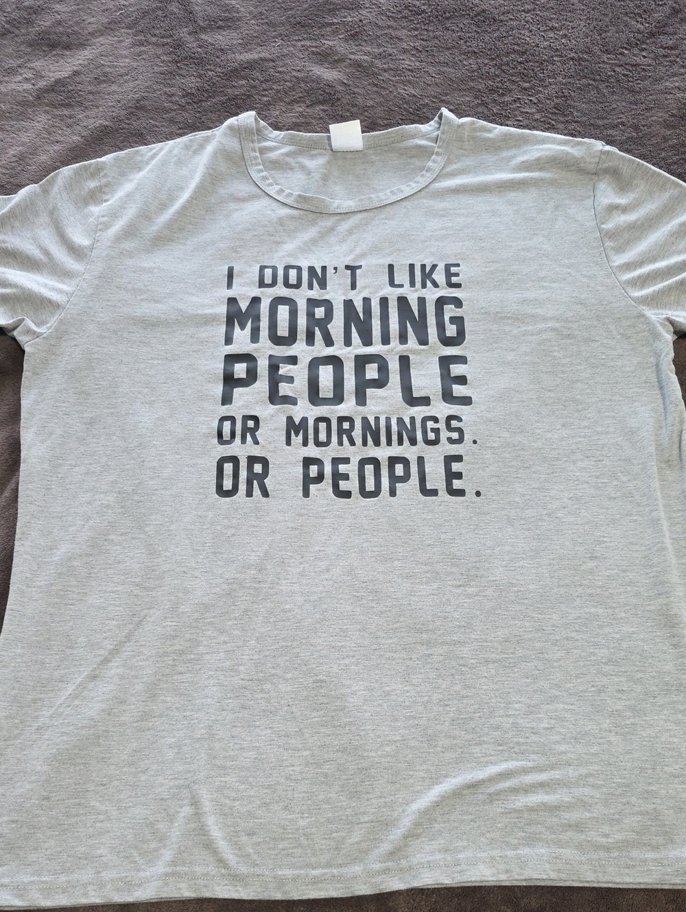 NWOT Funny Sarcastic Graphic Tee Gray 3XL Fits XL XXL